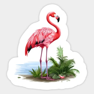 Cool Flamingo Sticker